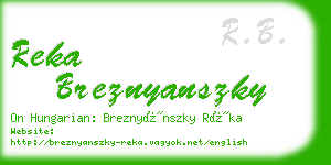 reka breznyanszky business card